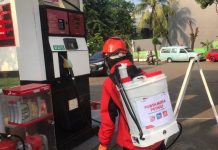 Pertamina Lakukan Semprot Massal Jaringan SPBU di Jakarta Banten dan Jabar