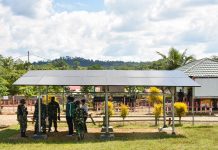 Listrik Energi Surya Terangi 9 Pos Jaga di Perbatasan Papua