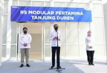 Presiden Jokowi Resmikan Rumah Sakit Modular Pertamina Tanjung Duren Khusus Pasien Covid-19