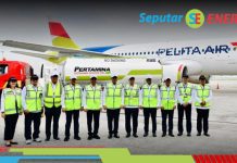 Pelita Air Resmi Terbang Perdana dengan SAF Minyak Jelantah Pertamina